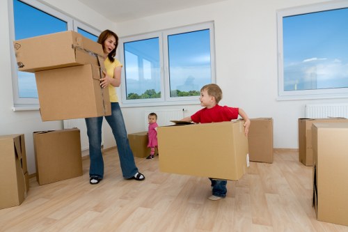 Packing and furniture handling for a home removal service