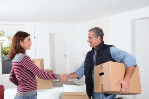 Packed boxes and furniture ready for local house removals in Dartmouth Park