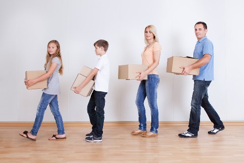 Professional movers handling a flat move in Dartmouthpark