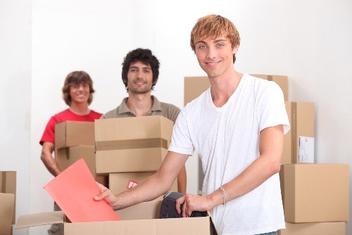 Customer belongings being handled carefully during a van move